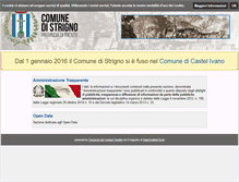 Tablet Screenshot of comune.strigno.tn.it